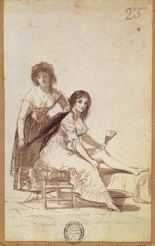Francisco Goya Maid combing a  Young Woman-s Hair China oil painting art